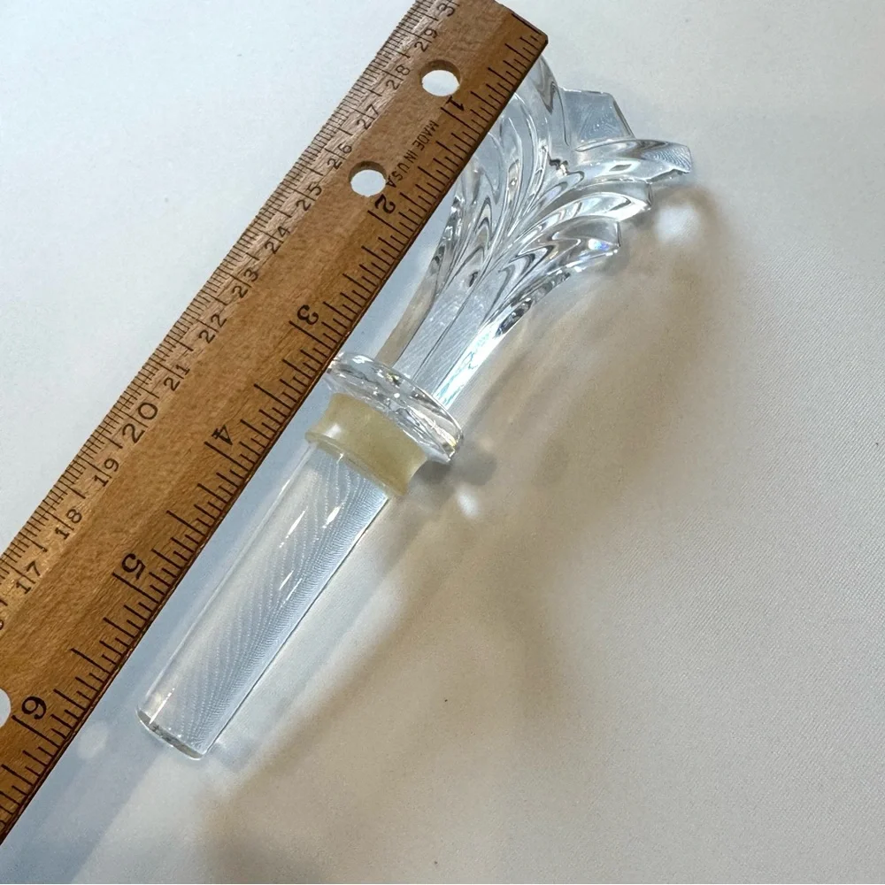 Vintage Fan Lead Crystal Bottle Decanter Stopper Art Deco 5.75